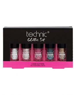Technic 5 Piece Loose Glitter Pot Set – Assorted Colours