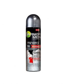 Garnier – Men Mineral Deodorant Invisible – Black, White & Colours Deodorant Spray Men 72 hours